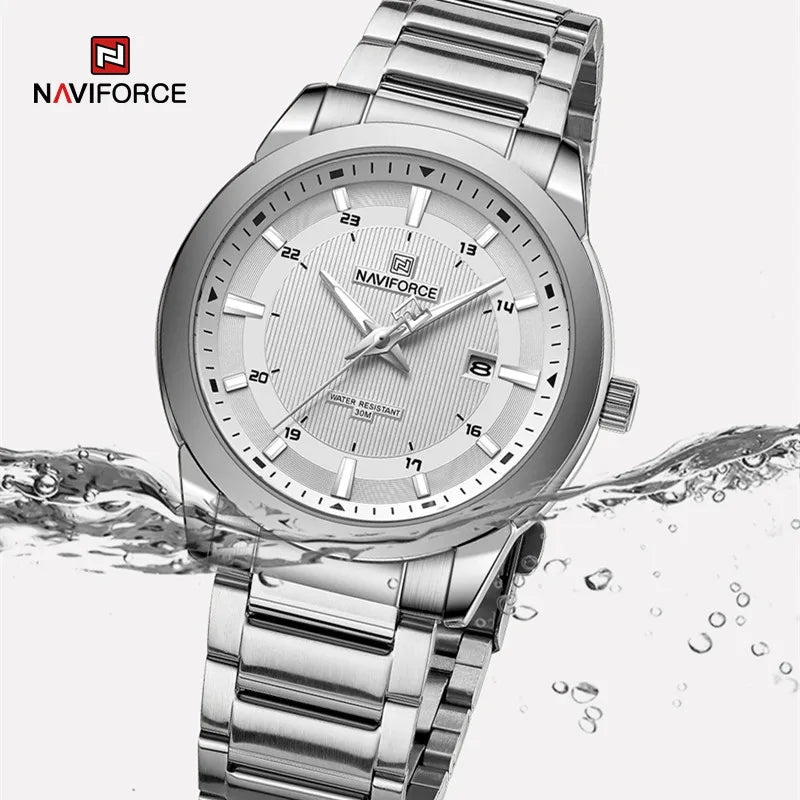 NAVIFORCE NF8029 Fashion Sport Watch | Stainless Steel | Luminous | Date Display