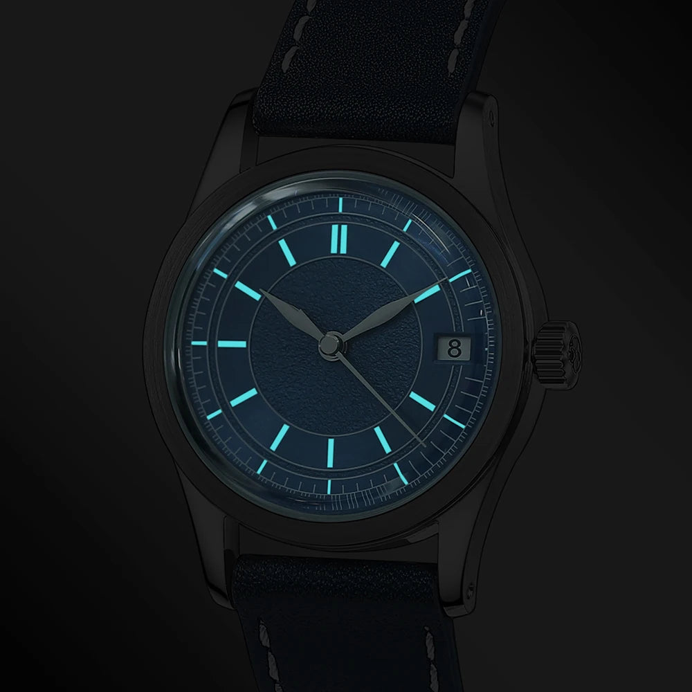 BODERRY HOU Automatic Watch – 80-Hour Power Reserve, Domed Sapphire Crystal, 100m Water Resistant