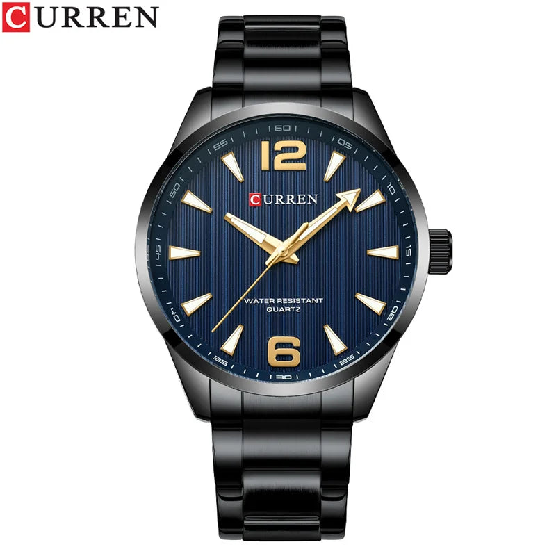 Curren 8434 Men's Business Quartz Watch | Stainless Steel | Luminous Hands