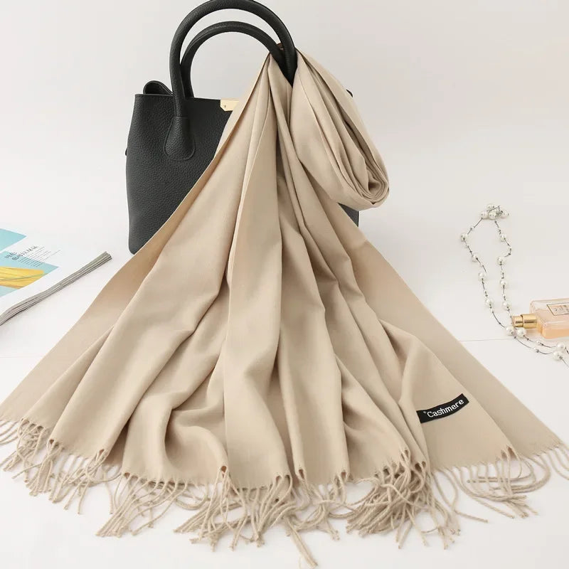 Men's Cashmere Scarf – Oversized Solid Colour Wrap