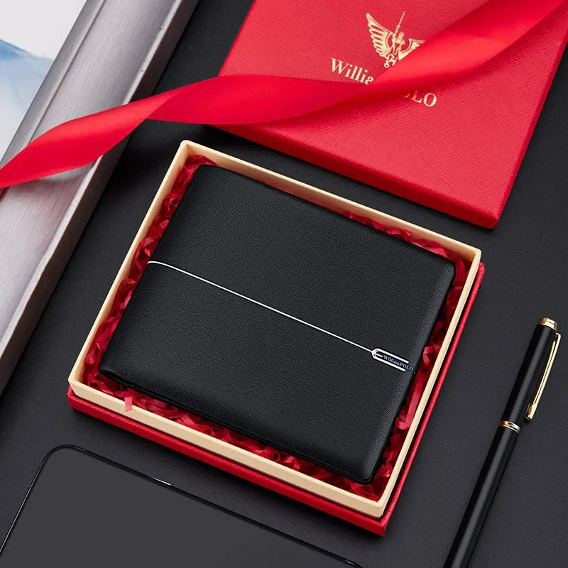 WILLIAMPOLO Soft Cowhide Leather Slim Wallet