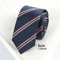 Men's Slim Navy Blue Necktie – Solid Polyester | 6cm