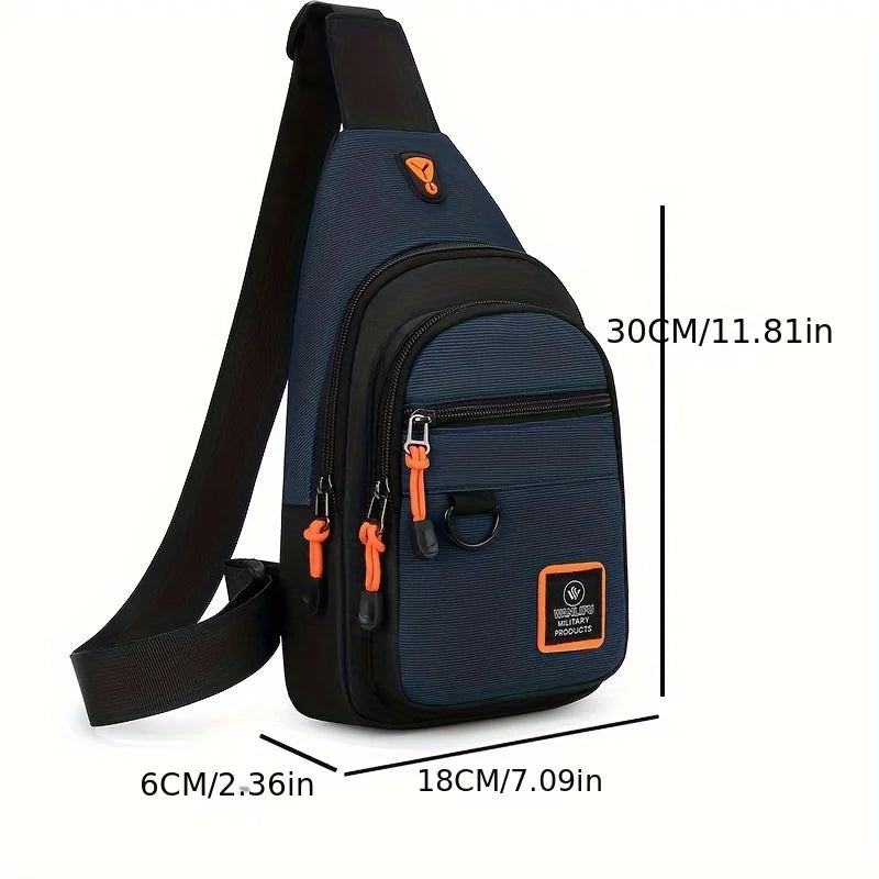 Men's Waterproof Oxford Crossbody Bag – Outdoor Hiking & Cycling Shoulder Bag
