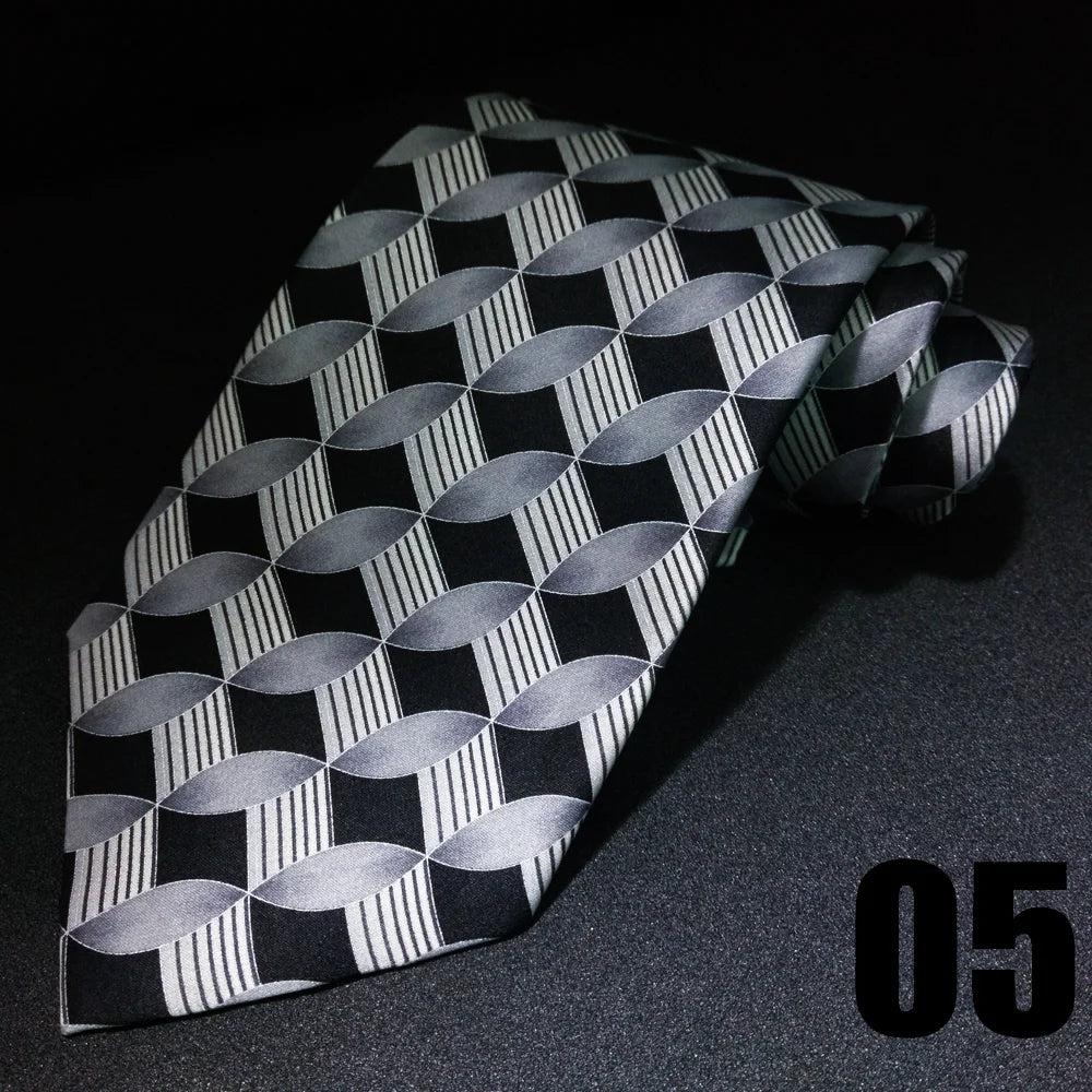 Men's Silk Jacquard Necktie – 10cm Wide Business & Wedding Tie