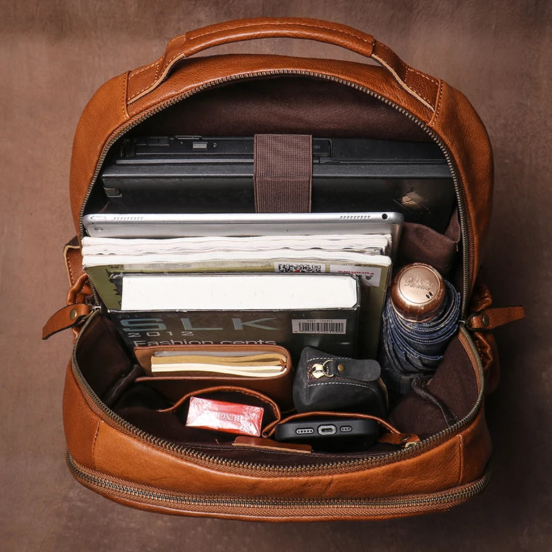 GURO Large Genuine Leather Laptop Backpack