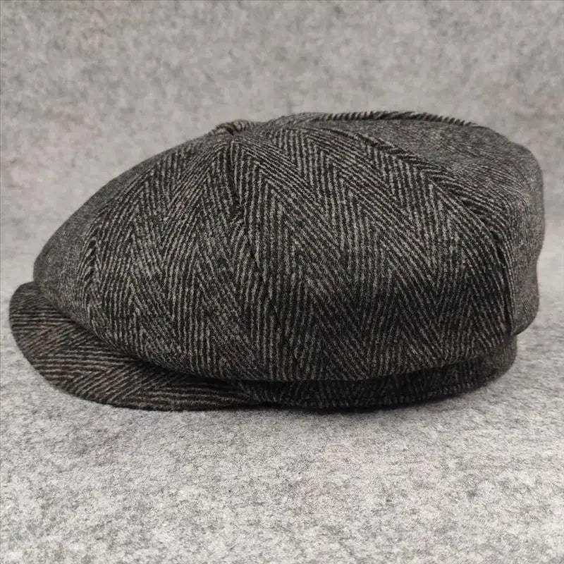 Men's Herringbone Newsboy Cap – Large Fit