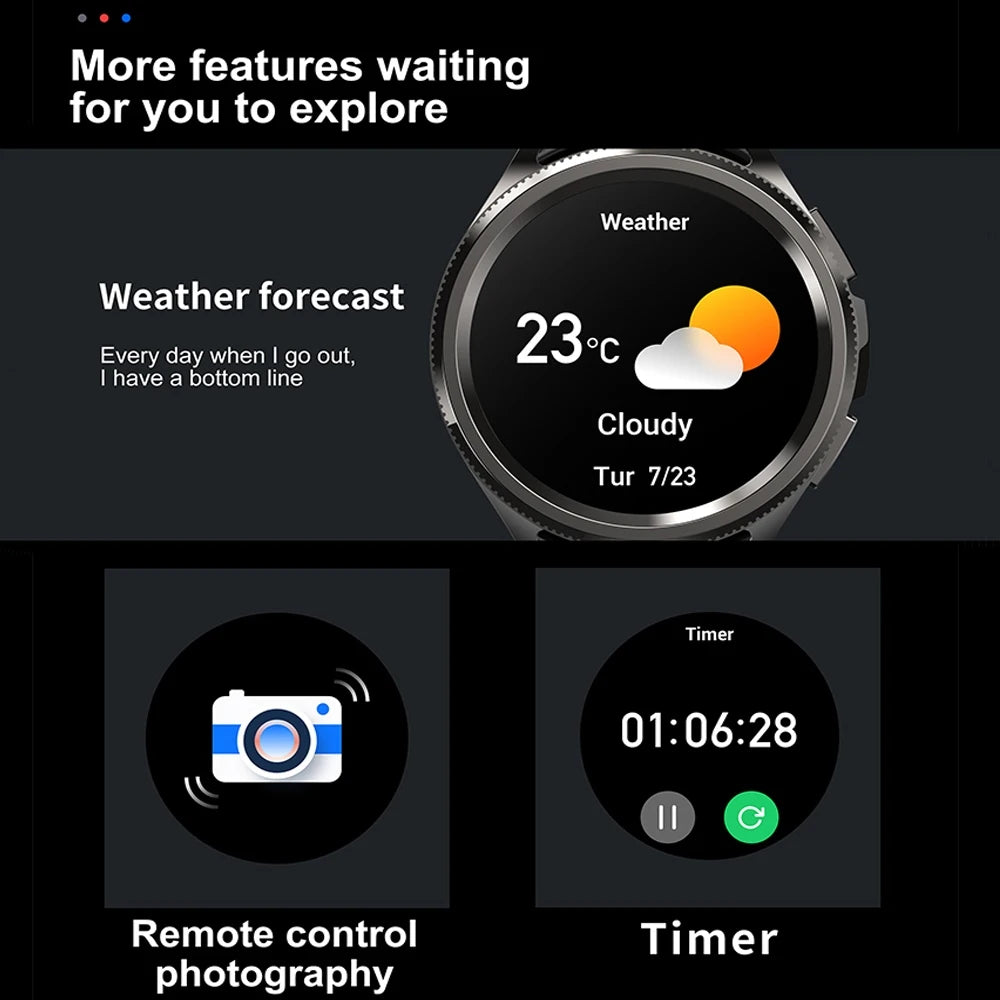 Jooeniok Watch 6 Pro Smartwatch | 1.46" AMOLED, Bluetooth Calling & GPS Sports Tracker