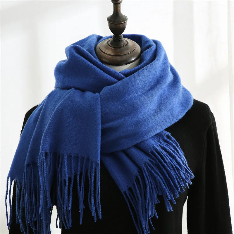 Men's Soft Winter Scarf | Warm Tassel Wrap & Shawl