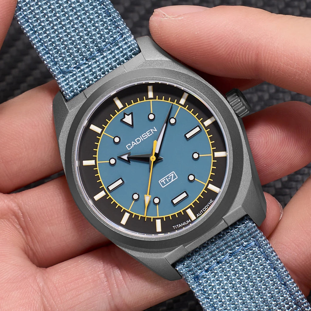 Cadisen C8246 Automatic Watch – Miyota 8215, Sapphire Crystal, NATO Strap, 100m Water Resistant