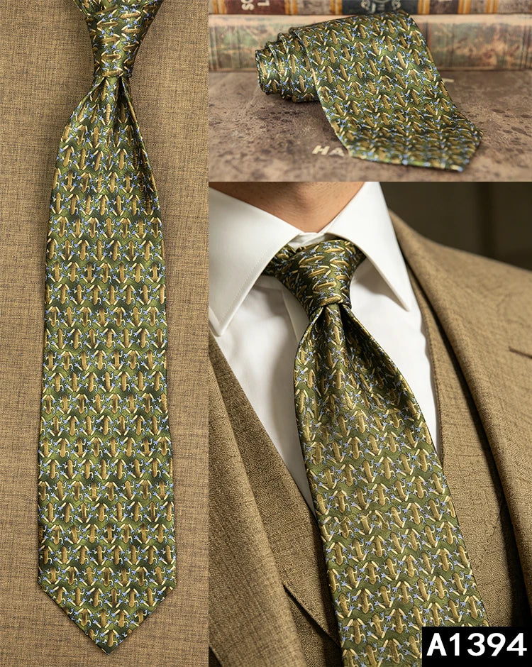 100% Silk Men's Printed Necktie – Vintage & Novelty Collection