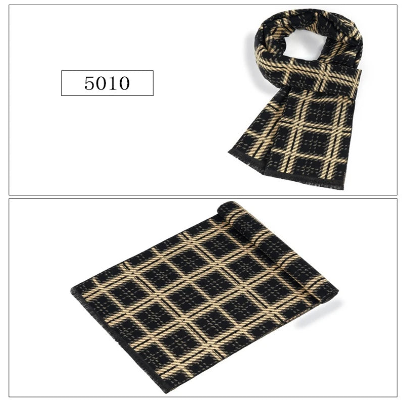 Men's Plaid Cashmere Scarf – Long Wrap