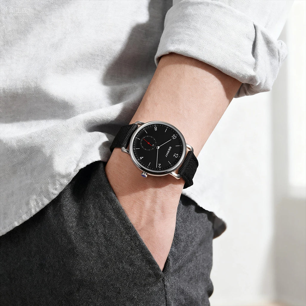 BERNY 2929CS Smart Casual Quartz Watch | Miyota 1L45 | 5ATM | Quick-Release Canvas Strap