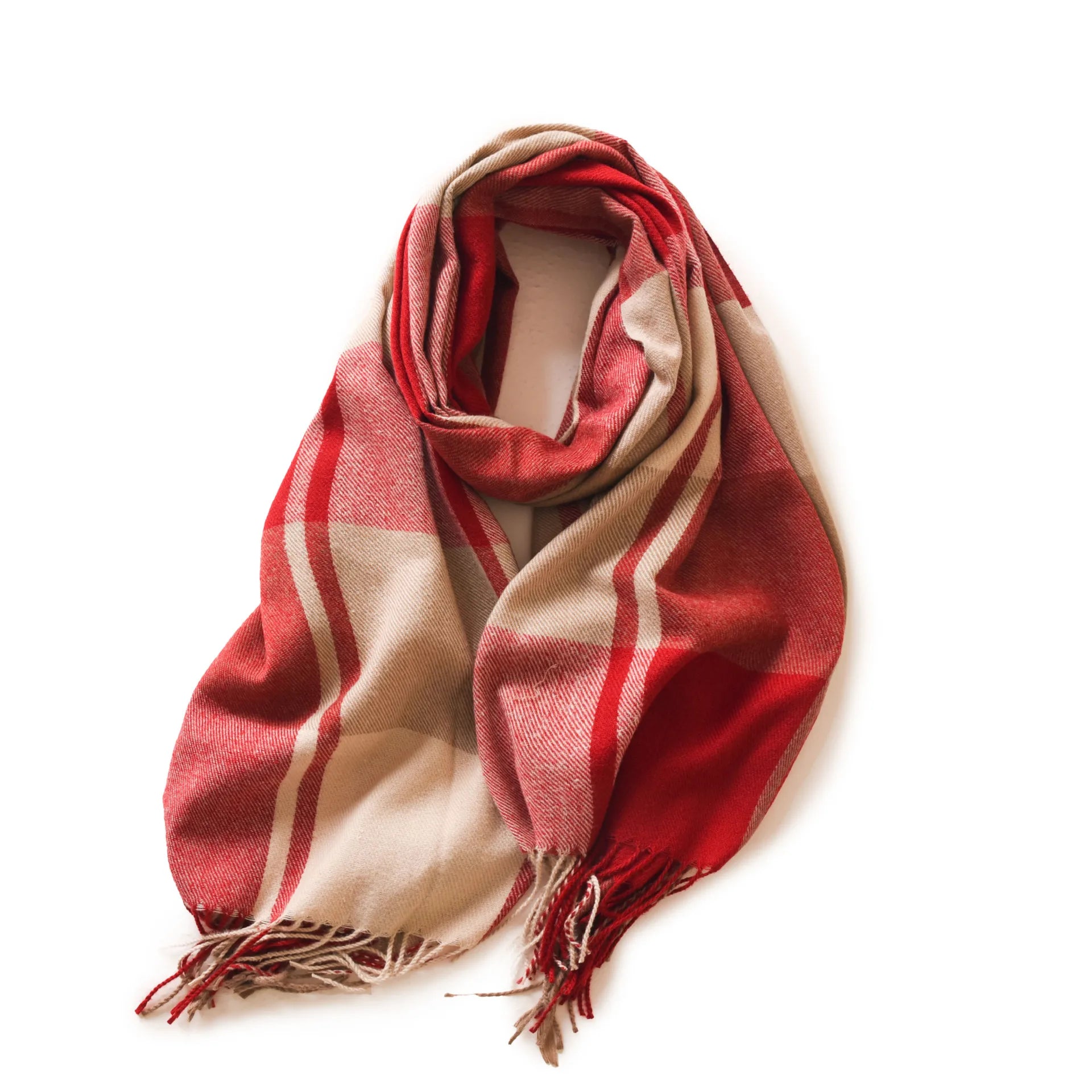 Men's Soft Winter Scarf | Warm Tassel Wrap & Shawl
