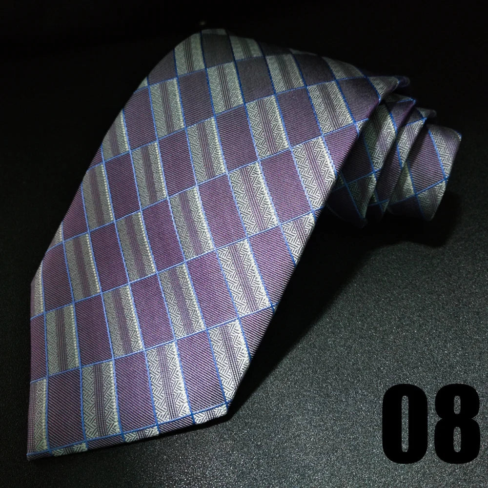 Men's Silk Jacquard Necktie – 10cm Wide Business & Wedding Tie