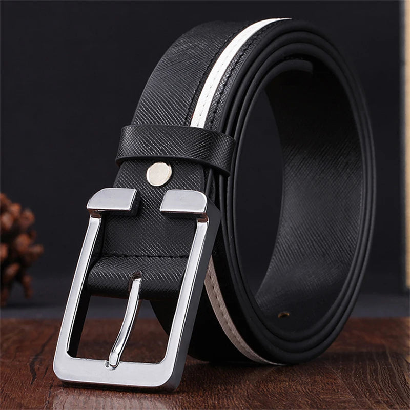 Men's Leather Pin Buckle Belt – Classic & Casual