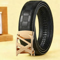 Men's Automatic Buckle Belt – Gold, Silver & Black Finish