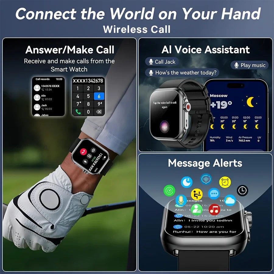 Ultra2 Pro Smart Watch — 1.85" AMOLED, Bluetooth Calling, 100+ Sports Modes