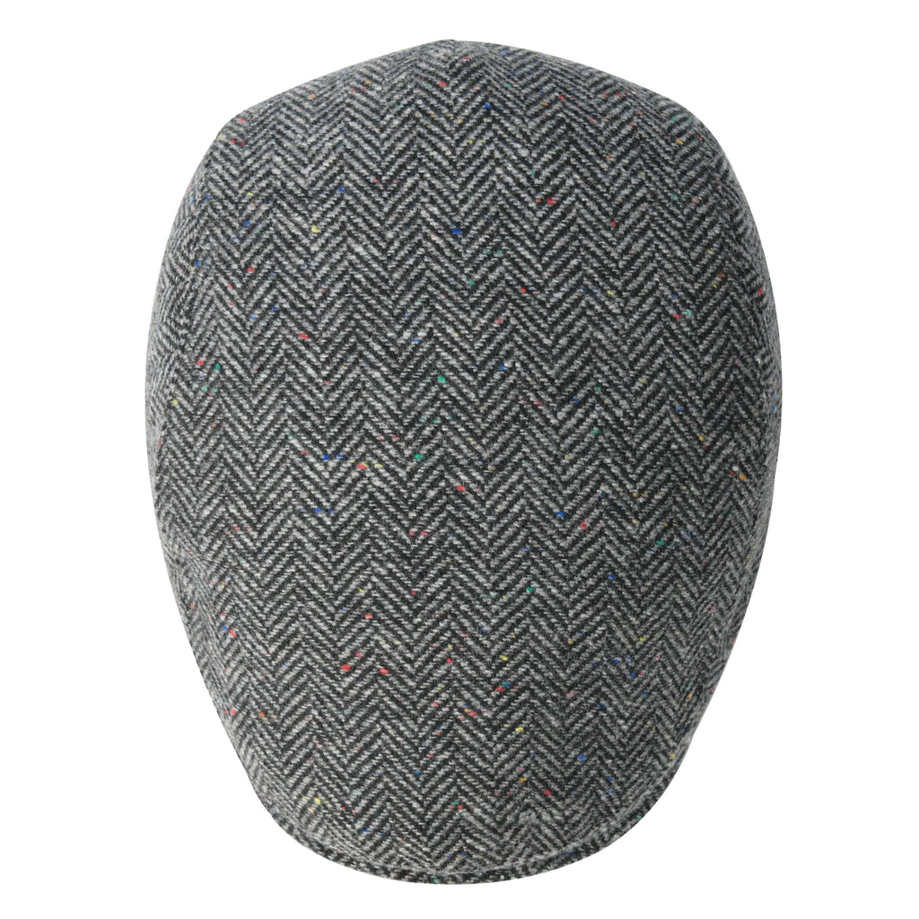 Men's Herringbone Flat Cap – Wool Blend
