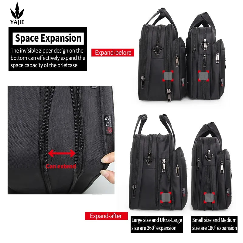 Large Capacity Briefcase Bag Men Business Bag 14inch 15.6 inch 17 inch 19 Laptop Bag Shoulder Bags Canvas Handbags Messenger Bag