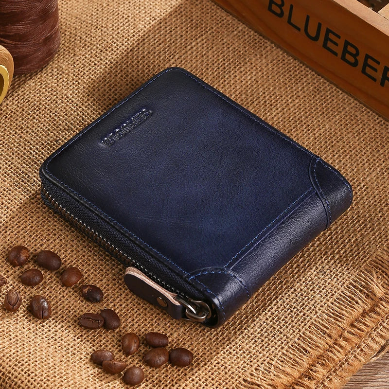 GERUOLA Genuine Leather Zip-Around Organiser Wallet