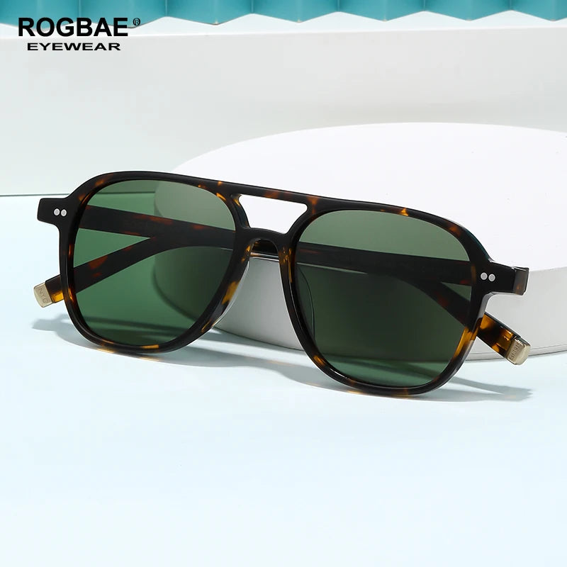 ROGBAE Bjorn Oval Acetate Sunglasses — Photochromic