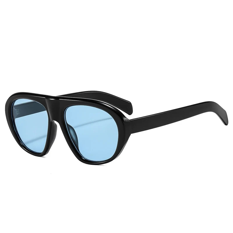 SO&EI Vintage Candy Color Pilot Men Sunglasses Fashion Women Outdoor Shades UV400 Punk Leopard Sun Glasses