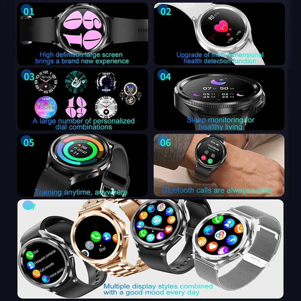 Jooeniok Watch 6 Pro Smartwatch | 1.46" AMOLED, Bluetooth Calling & GPS Sports Tracker