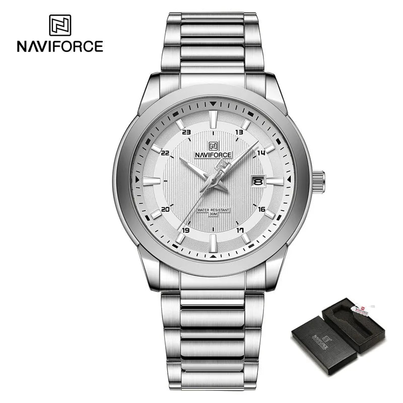 NAVIFORCE NF8029 Fashion Sport Watch | Stainless Steel | Luminous | Date Display