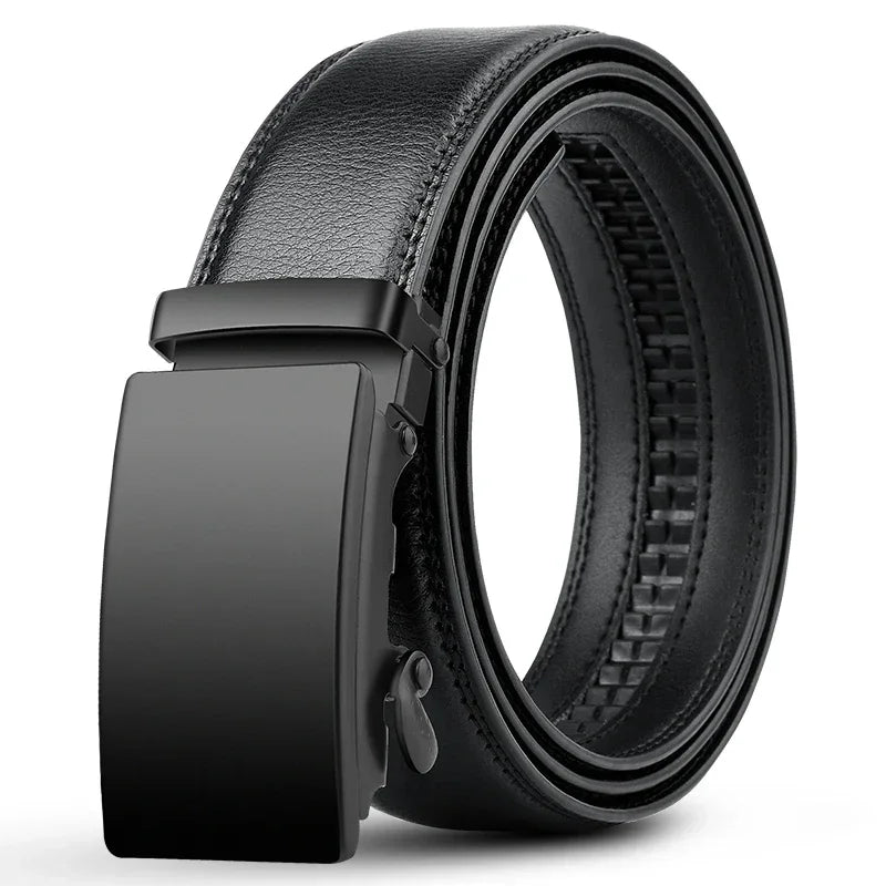 Men's Automatic Buckle Belt – PU Leather Business Belt