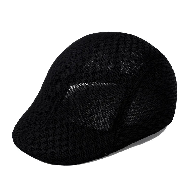 Men's Breathable Flat Cap – Lightweight Beret Style