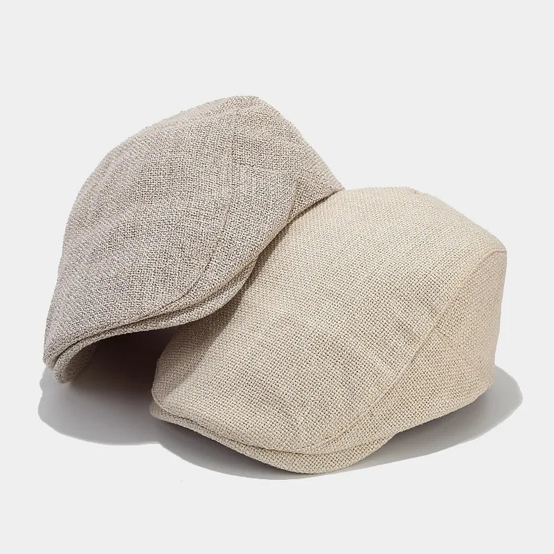 Unisex Vintage Beret – Japanese Painter Flat Cap with Short Brim