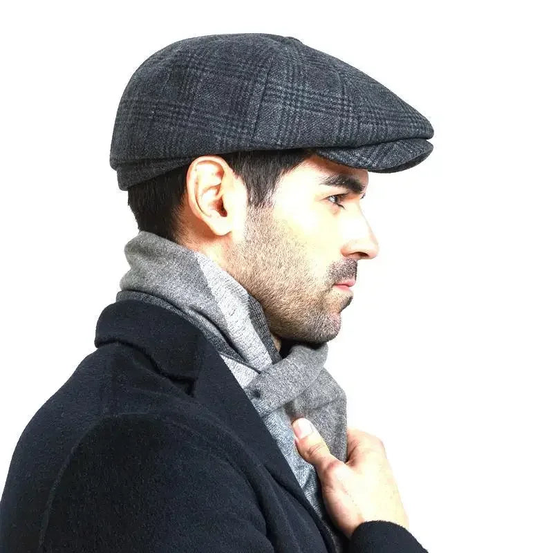 Men's Herringbone Newsboy Cap – Large Fit