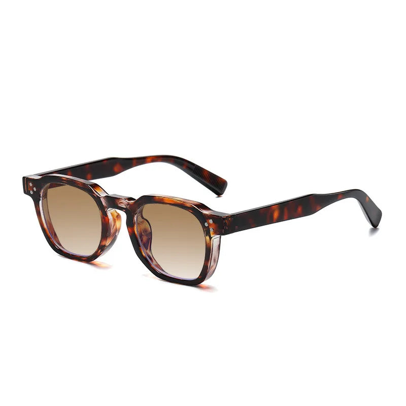 SO&EI New Square Sunglasses Women Retro Rivets Men Trending Sun Glasses UV400