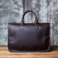 Men's Genuine Leather Briefcase – Vintage Natural Cowhide Messenger, 14" Laptop, Shoulder Carry