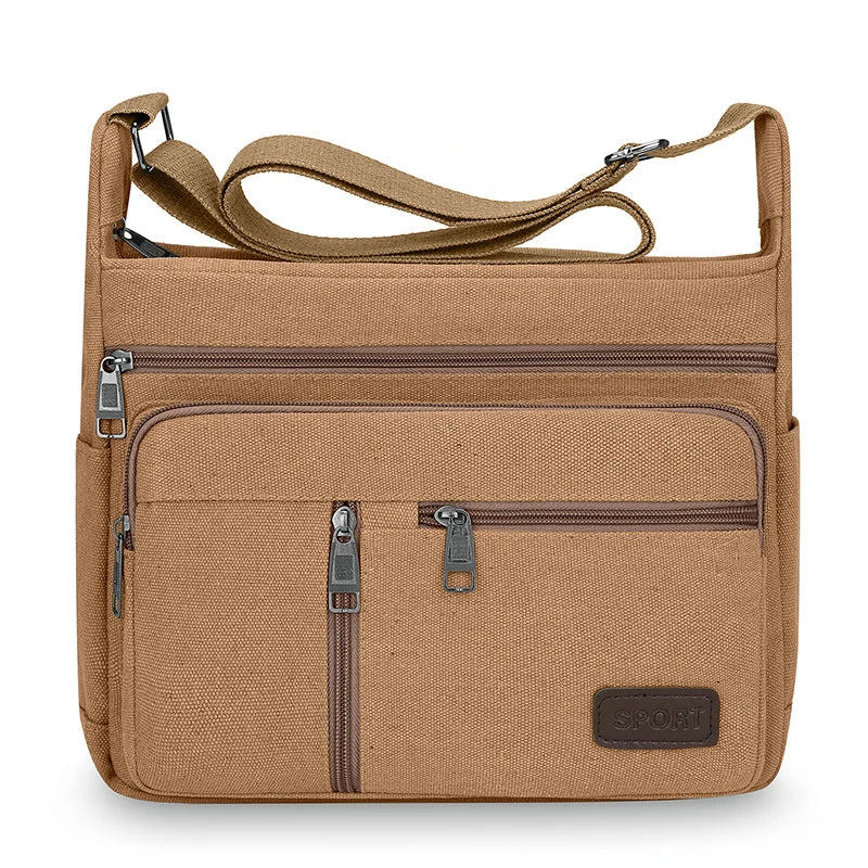 Unisex Nylon Box Crossbody & Shoulder Bag – Casual Tote Messenger for Travel & Daily Use