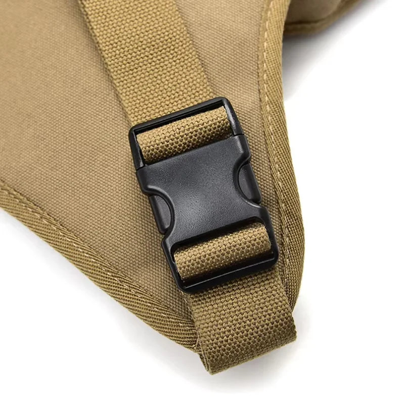 Men's Canvas Drop Leg & Waist Bag – Belt Fanny Pack for Cycling & Motorcycle