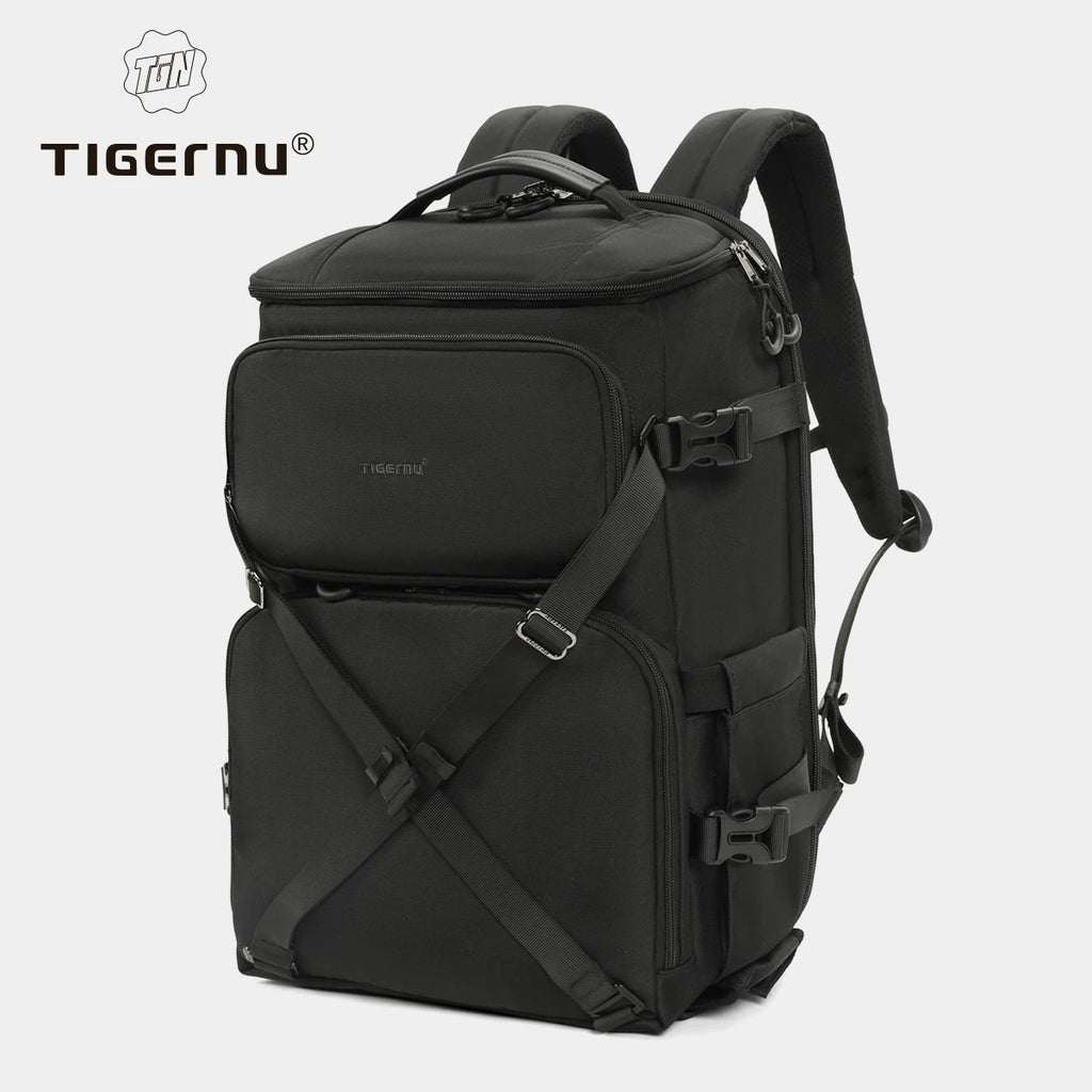 Tigernu Camera & Drone Backpack – 24L Nylon, 15.6" Laptop, External Suspension, Rain Cover