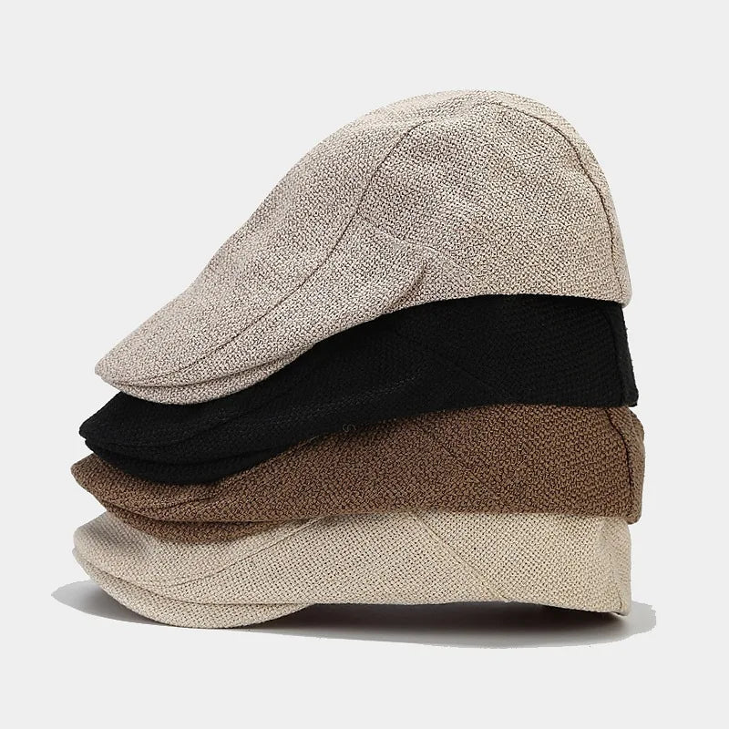 Unisex Vintage Beret – Japanese Painter Flat Cap with Short Brim