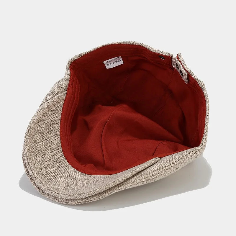 Unisex Vintage Beret – Japanese Painter Flat Cap with Short Brim
