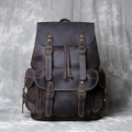 Retro Leather Men's Backpack Top Layer Cowhide Travel Backpack Large Capacity School Bag Crazy Horse Leather Laptop Bag NZPJ