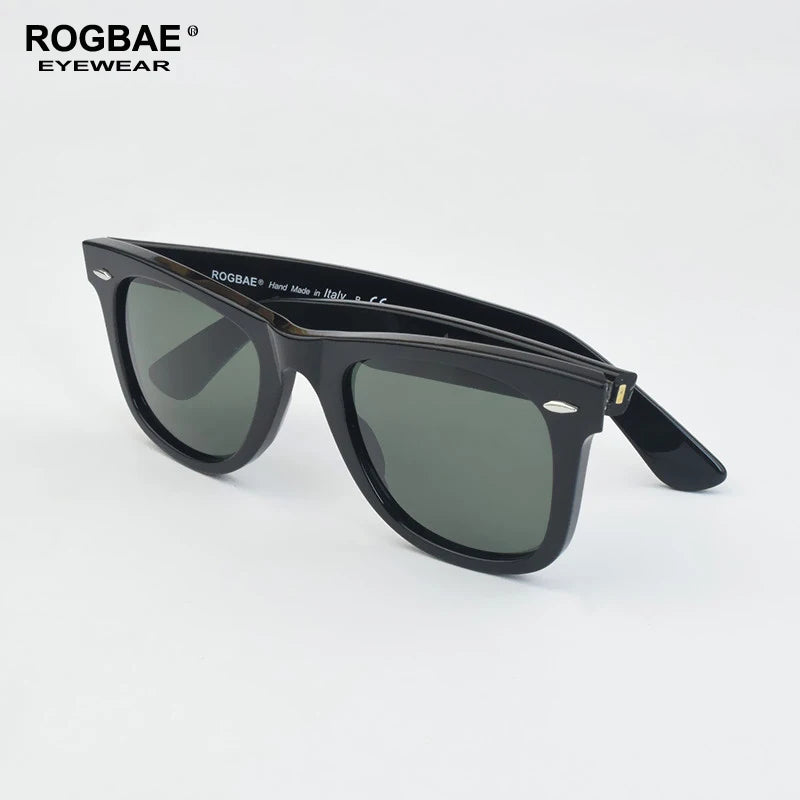 ROGBAE 214S Oval Acetate Sunglasses — Glass Lens