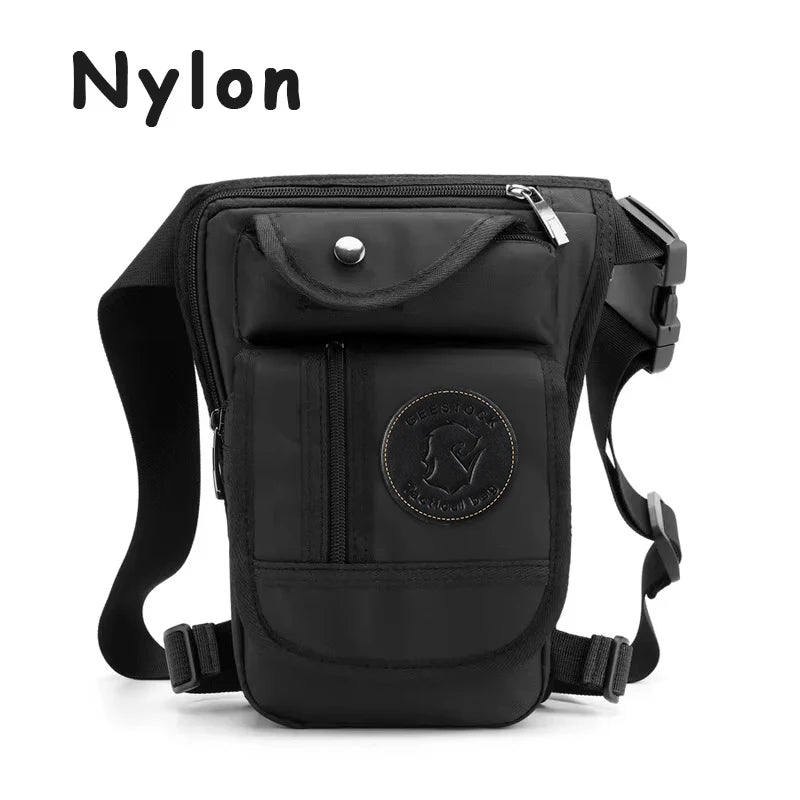 Men's Waterproof Motorcycle Drop Leg Bag – Nylon Riding Waist & Shoulder Bag
