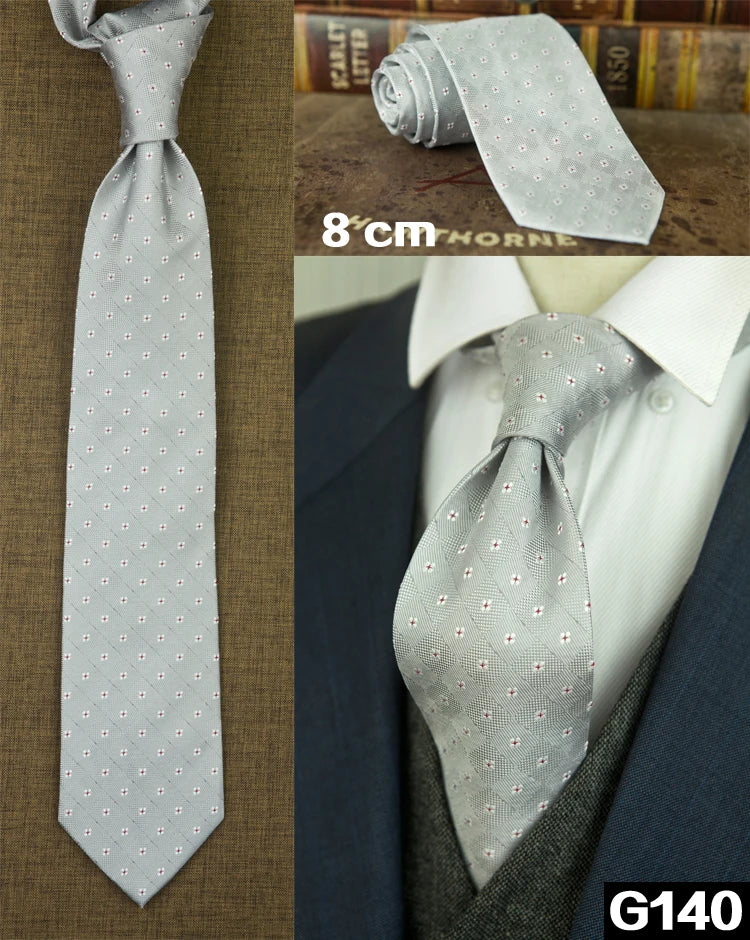 100% Silk Men's Necktie – Multi-Pattern Collection