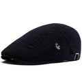 Unisex Cotton Beret with Rabbit Embroidery – Vintage Flat Cap & Newsboy for Spring & Summer