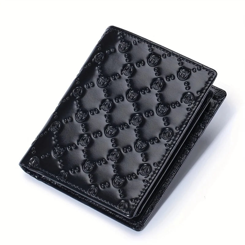 Men's Full-Grain Cowhide Leather Wallet | Vertical Bifold | RFID