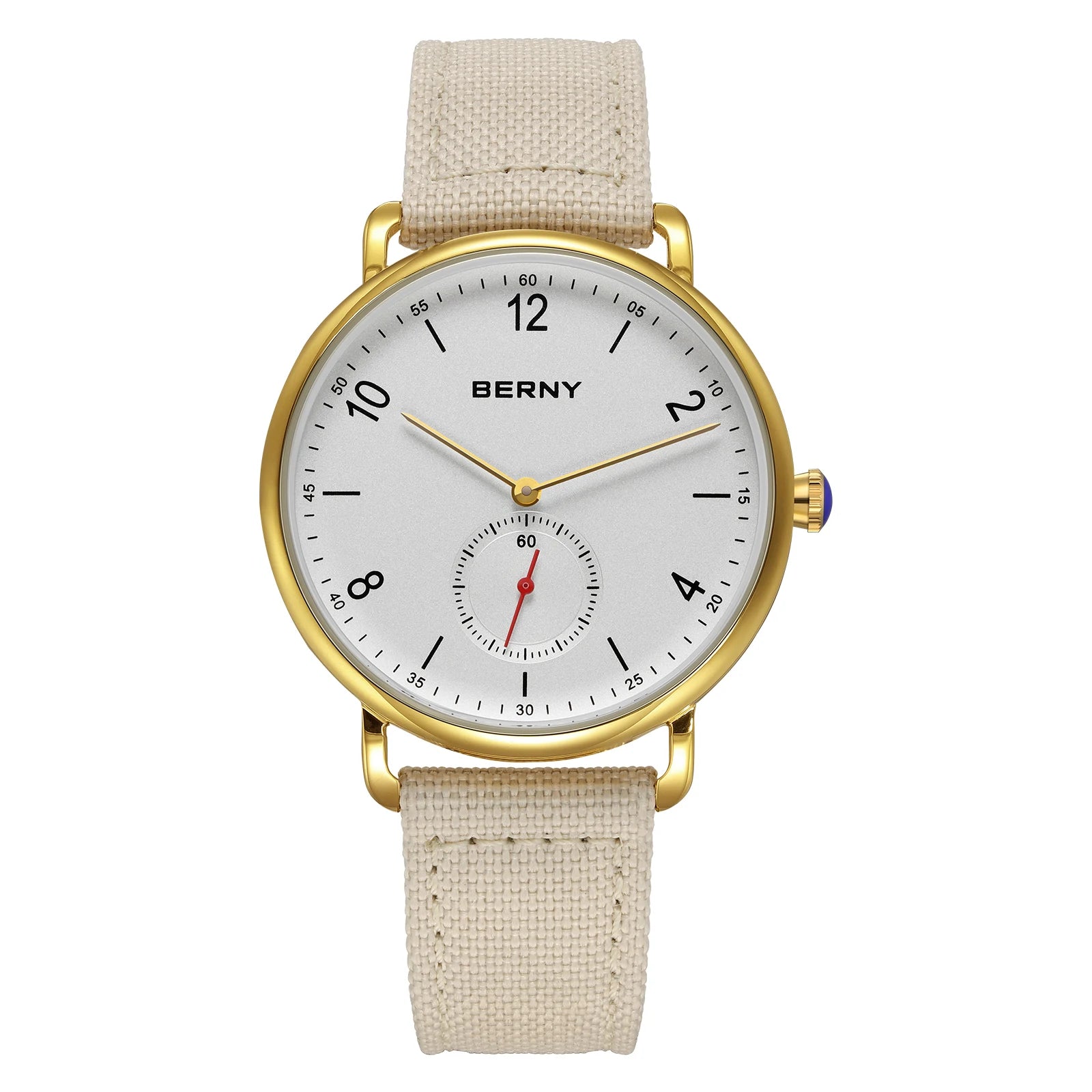 BERNY 2929CS Smart Casual Quartz Watch | Miyota 1L45 | 5ATM | Quick-Release Canvas Strap
