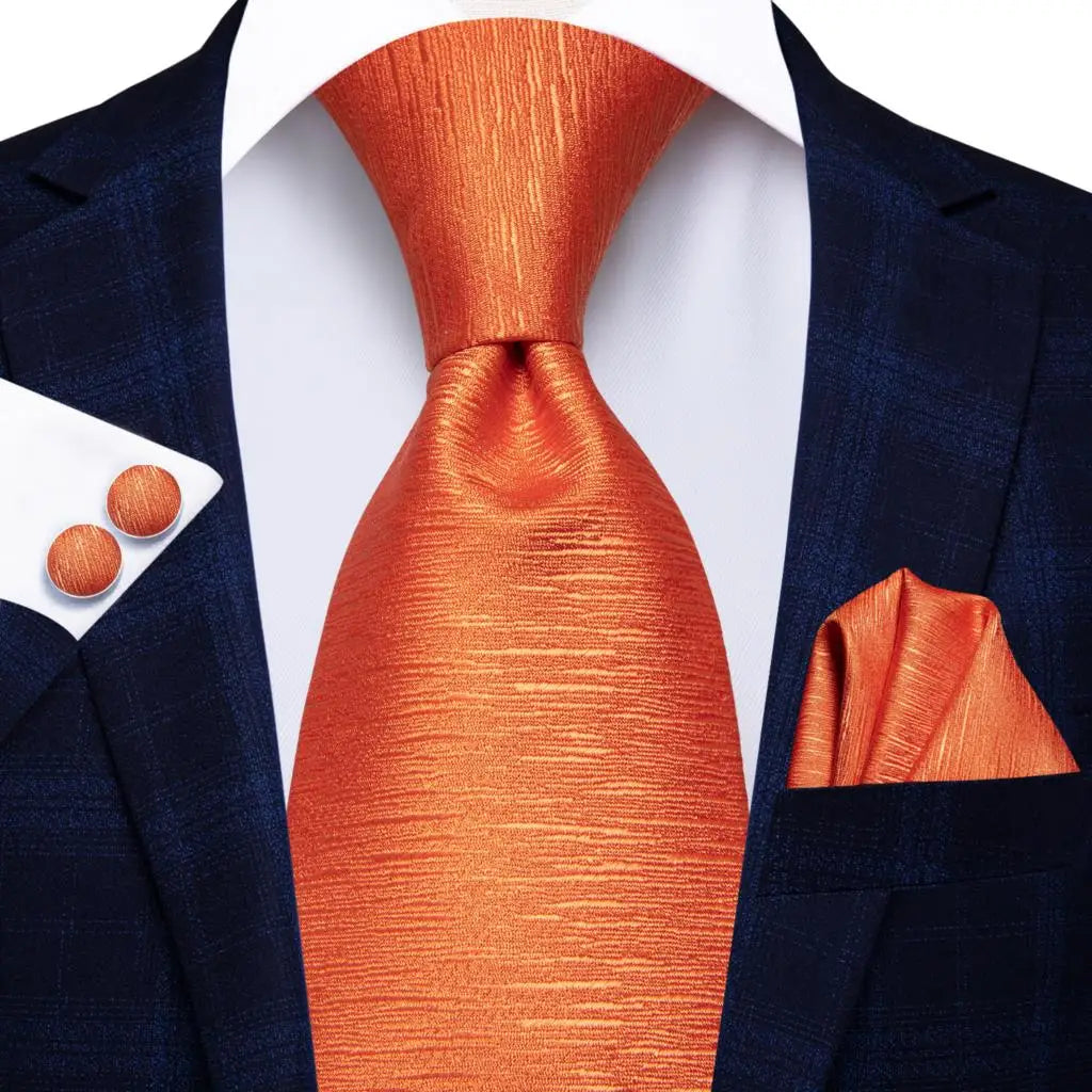 Hi-Tie Men's Necktie, Pocket Square & Cufflinks Set — Formal & Wedding