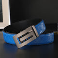 Unisex Split Leather Belt – Designer-Style Square Buckle