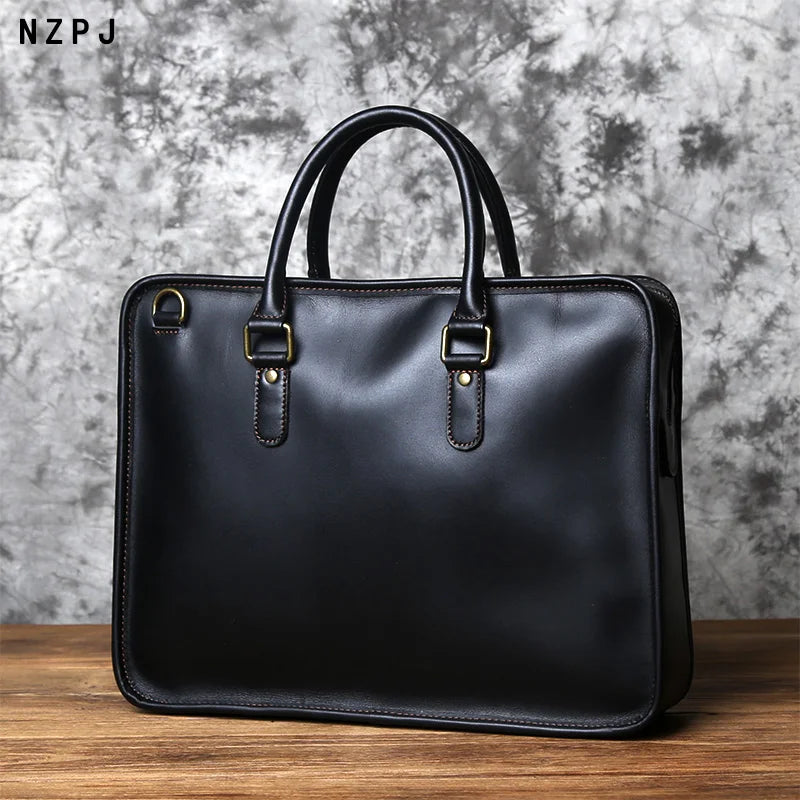 Men's Leather Briefcase – Crazy Horse Cowhide