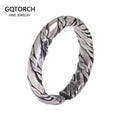 S925 Sterling Silver Viking Braided Rope Ring — Adjustable